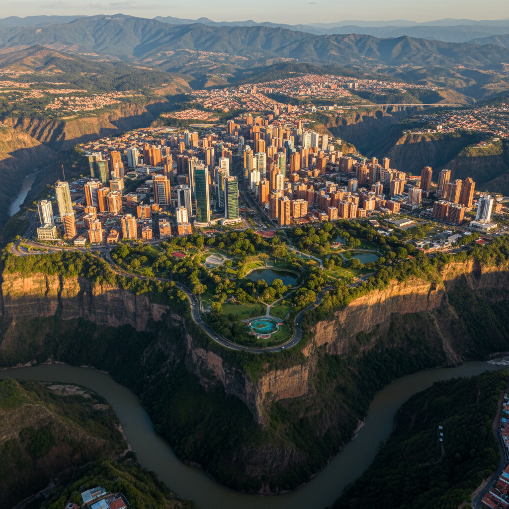 Vista aerea de Bucaramanga, Colombia